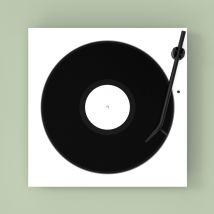 Plateau vinyle design Bluetooth - Blanc - Bois - Idée cadeau Noël - Cadeau Homme - Cadeau Femme - Cadeau Papa - Cadeau Maman - Cadeau Crémaillère - 