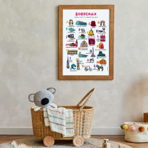 Affiche abécédaire villes et régions - Idée cadeau Noël - Idée cadeau enfant - Tata Clairette - Les Raffineurs