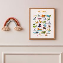 Affiche abécédaire villes et régions - Idée cadeau Noël - Idée cadeau enfant - Tata Clairette - Les Raffineurs