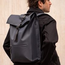 Sac à dos Homme & Femme Rolltop imperméable - Rains - Taupe - Polyester - Idée cadeau Noël - Cadeau Homme - Cadeau Femme - Cadeau Papa - Cadeau Maman