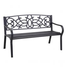 Panchina metallo pavia antracite cm 124x57h78