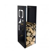 Portalegna Fooc in acciaio - Made in Italy