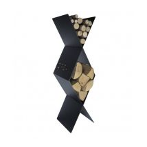 Portalegna Rombo alto in acciaio - Made in Italy