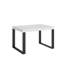 Tavolo allungabile 120x90/224 cm Tecno Premium telaio Antracite - Bianco Frassino