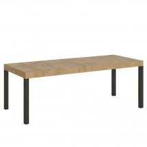 Tavolo allungabile 90x180/284 cm Everyday Premium telaio Antracite - Quercia Natura