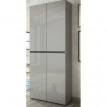 Scarpiera a 4 ante XL con 10 ripiani MISTER made in Italy - Grigio