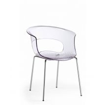 POLTRONA MISS B SET DA 4 ANTISHOCK POLICARBONATO MADE IN ITALY SCAB DESIGN - Trasparente 100