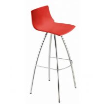 SGABELLI DAY SET DA 4 H. 82 con sedile in TECNOPOLIMERO MADE IN ITALY SCAB DESIGN - Rosso 40