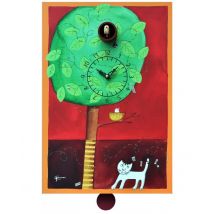 Orologio con cucù Sul Ramo stampa su mdf Made in Italy