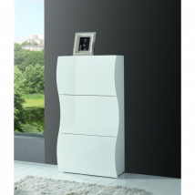 Scarpiera Onda 3 Ante a Ribalta 71x121x26,6 cm – Bianco Lucido