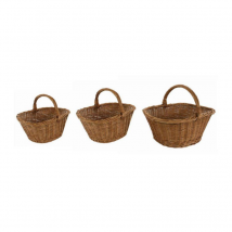 Cesto vimini europeo giovanni 1-3 ovale cm 49x35h20/32