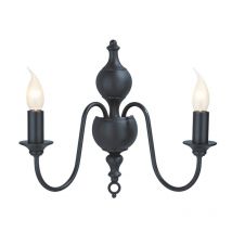 David Hunt Lighting FLE0923 FLEMISH 2 Light Wall Light In Smoke Blue Finish