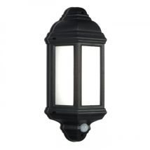 Saxby 54553 Halbury LED PIR Outdoor Wall Light in Matt Black