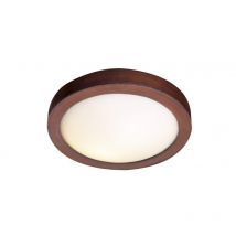 David Hunt Lighting SAD5883-LED Saddler Flush Brown Leather Effect LED