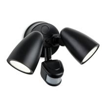 Firstlight 2836BK 20W LED Twin Outdoor Spotlight with PIR Sensor - Black -IP54
