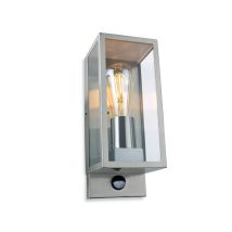 Firstlight 2826ST Dallas Outdoor PIR Box Lantern In Stainless Steel Finish IP44