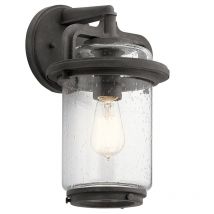 Quintiesse QN-ANDOVER-M Andover Medium Exterior Wall Lantern In Weathered Zinc