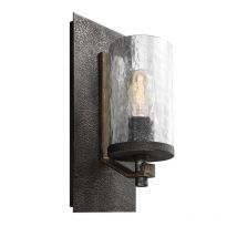 Quintiesse QN-ANGELO1 Angelo Rustic Wall Light With Wavy Glass