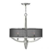 Quintiesse QN-ASCHER-3P Ascher 3 Ceiling Light Pendant With Black Organza Shade