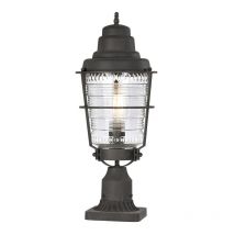 Quintiesse QN-CHANCE-HARBOR3 Chance Harbor Classic Pedestal Lantern In Weathered Zinc IP44