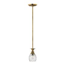 Elstead HK-PLANTATION-MP-BB Plantation Single Ceiling Pendant In Burnished Brass Finish
