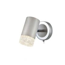 Franklite FL2422-1 Cordelia 1 Light Wall Light In Satin Brushed Silver And Chrome Finish