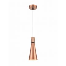 Franklite PCH236 Happy 1 Light Ceiling Pendant Light In Satin Copper Finish