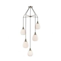 Marcella 5 Light Cluster Ceiling Light In Matt White Finish 60 cm F2421-5/349