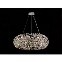 Fusion 20 Light Crystal Ceiling Pendant Light In Polished Chrome Finish