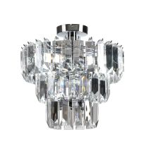 Chichester 3 Light Semi Flush Chandelier Ceiling Light with Clear Prisms