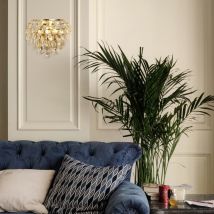 Diyas IL32807 Coniston 1 Light Wall Light In French Gold