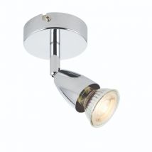 Saxby Lighting 43277 Amalfi Single Spotlight In Polished Chrome Finish
