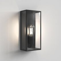 Messina 160 II Outdoor Wall Light In Textured Black Finish With Clear Glass 1183031