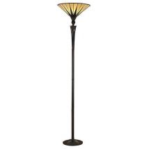 Interiors 1900 64042 Tiffany Dark Star 1 Light Uplighter Floor Lamp - Height: 1760mm