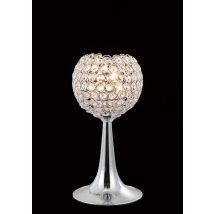 IL30193 Ava 2 Light Chrome And Crystal Table Lamp