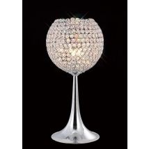IL30194 Ava 3 Light Chrome And Crystal Table Lamp