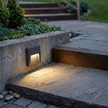 Firstlight 2810GP Golf Outdoor Square LED Steplight in Graphite IP65
