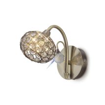 IL30941 Cara Antique Brass 1 Light Wall Lamp