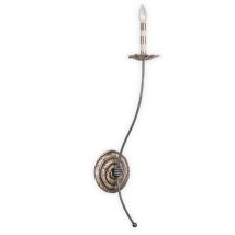 FB/PALM LUXE1 1 Light Gold Silver and White Wall Light