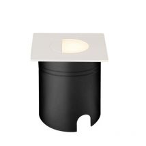 Mantra M7032 Aspen 1 Light Outdoor 3 Watt LED Square Eyelid Wall Lamp In Sand White
