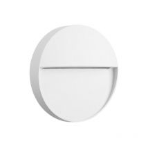 Mantra M7014 Baker 1 Light Outdoor Small Round 3 Watt, 155 Lumen Wall Light In Sand White