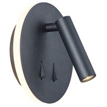 Mantra M6083 Cayman 2 Light LED Wall And Reading Light In Sand Black