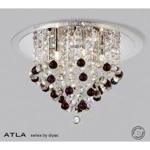 IL30009BL Black 6 Light Ceiling Light