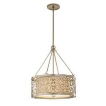 FE/ARABESQUE4 4 Light Silver Leaf Adjustable Chandelier