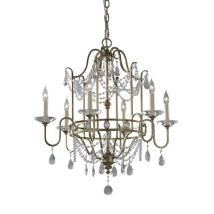 FE/GIANNA6 Gianna 6 Light Gilded Silver & Crystal Chandelier
