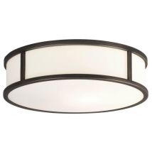 Astro 1121043 Mashiko Round Flush Ceiling Light In Bronze Plate - D: 300mm