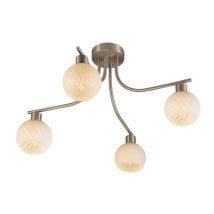 Carmen 4 Light Semi Flush Ceiling Light In Satin Nickel