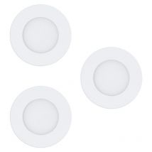 Eglo 32881 Fueva-C LED Recessed Luminaire In White And Plastic - Pack Of Three