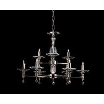 STH03061/8+4 San Marino 12 Light Optical Glass Chandelier - product_finish:Gold Plated Finish Frame
