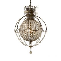 FE-BELLINI3 Bellini 3 Light Bronze & Crystal Chandelier